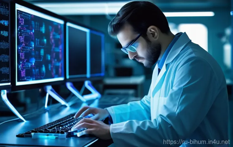 생물학자 이론 학습 전략 - A vibrant and dynamic scene depicting a young female university student, in her early twenties, with...