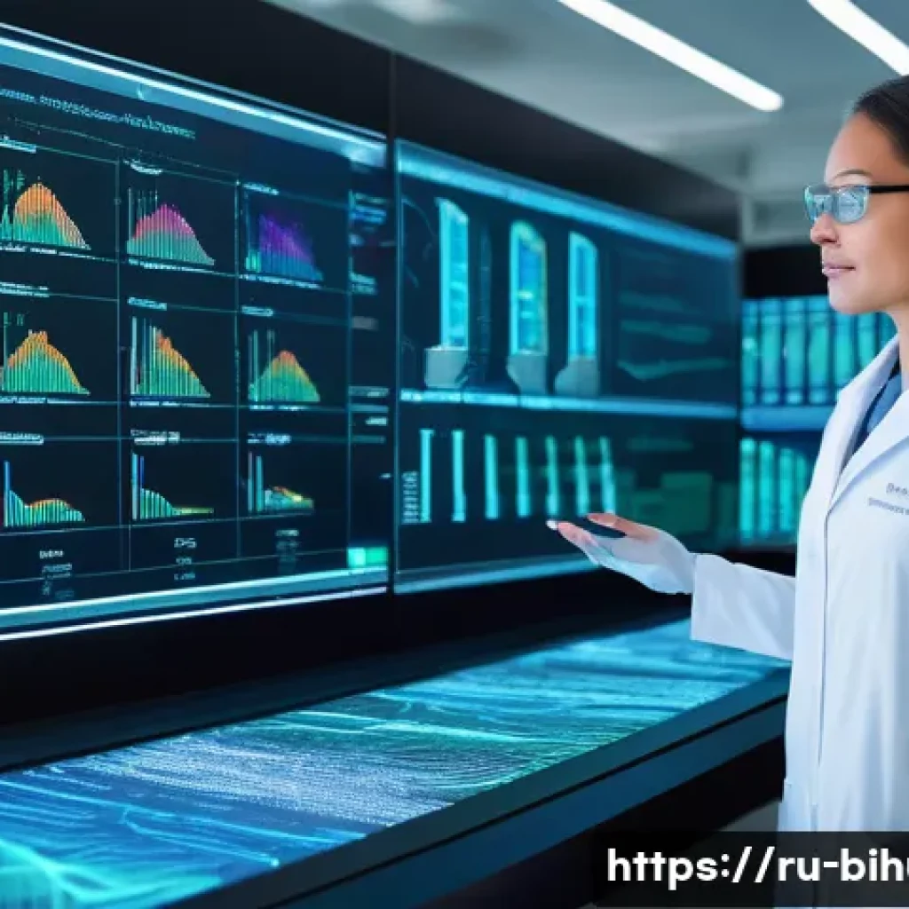 생물학자 생물학적 데이터를 시각화하는 법 - **Prompt 1: From Data Chaos to Insightful Narrative**
    "A skilled female biologist, professionall...