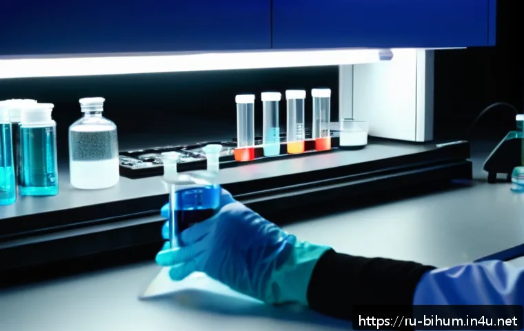 생물학자 실험실에서의 첫날 - A modern biology laboratory workstation featuring a neatly organized lab bench with essential equipm...